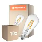 Multipack 10x Ledvance Classic LED Edison E27 Pear Filament Clear 3.8W 806lm - 827 Extra Warm White | Replaces 60W